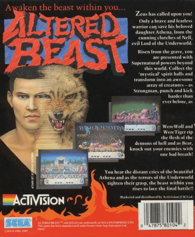 Altered Beast box back