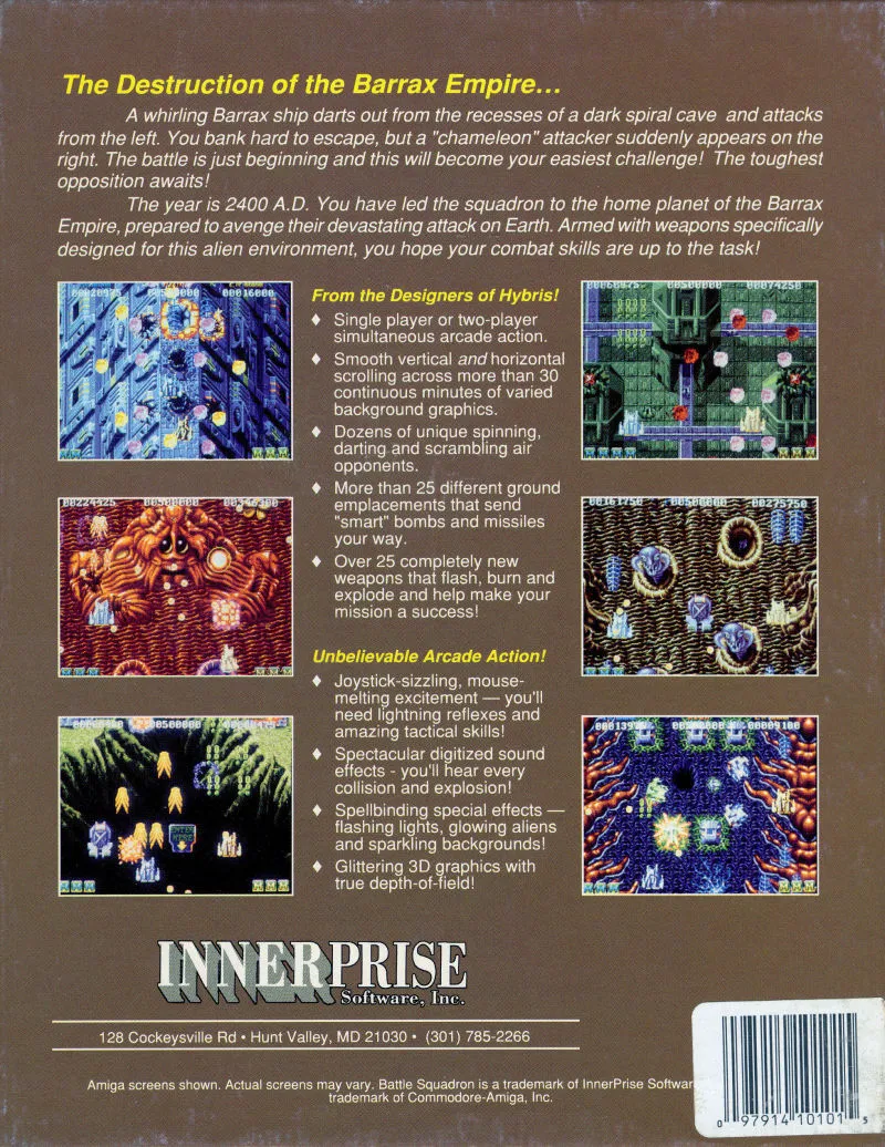 Battle Squadron: The Destruction of the Barrax Empire box back