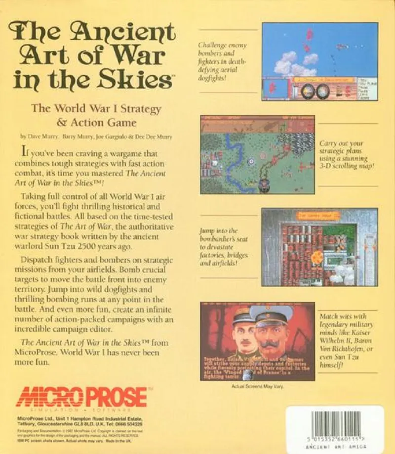 The Ancient Art of War in the Skies box back