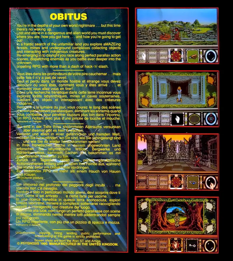 Obitus box back