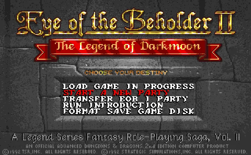 Eye of the Beholder II: The Legend of Darkmoon screenshot