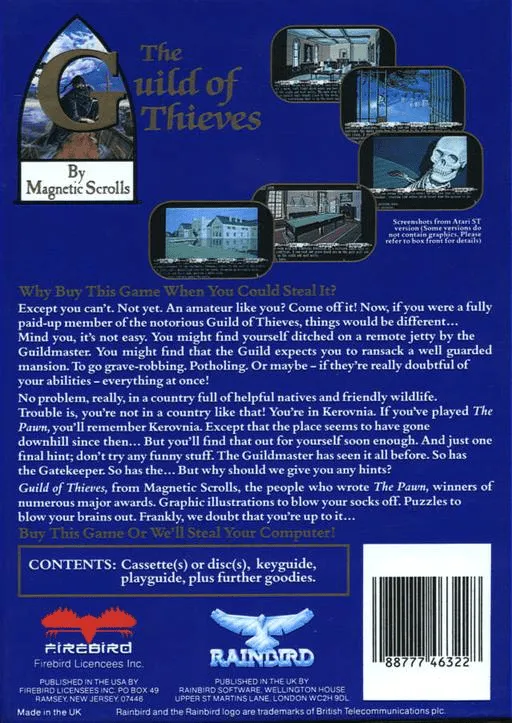 The Guild of Thieves box back