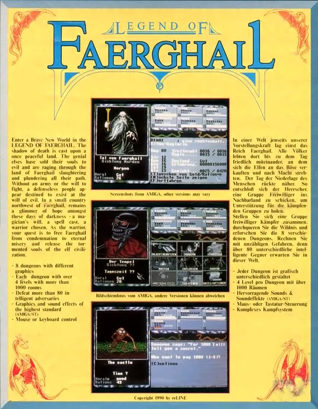 Legend of Faerghail box back