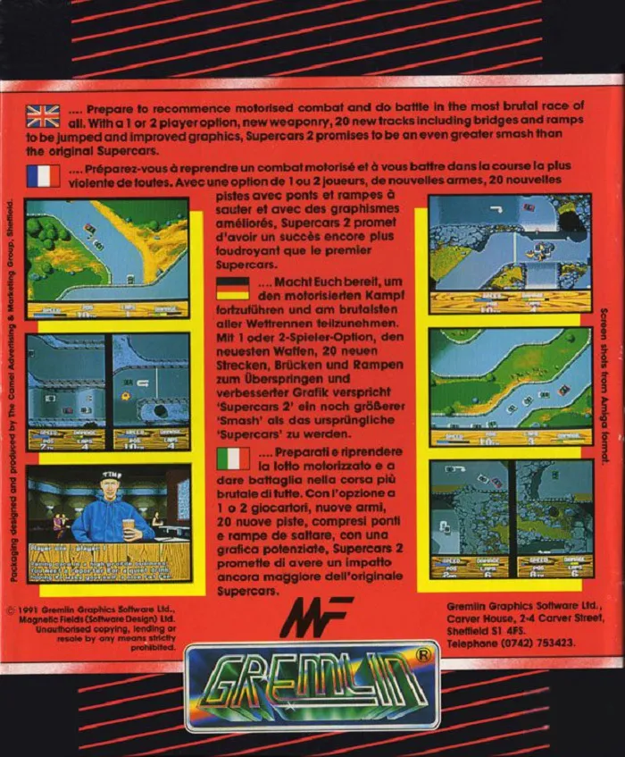 Super Cars 2 box back
