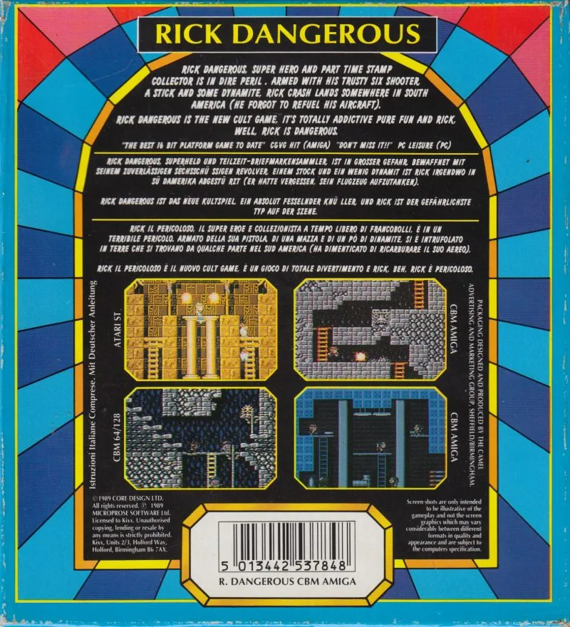 Rick Dangerous box back