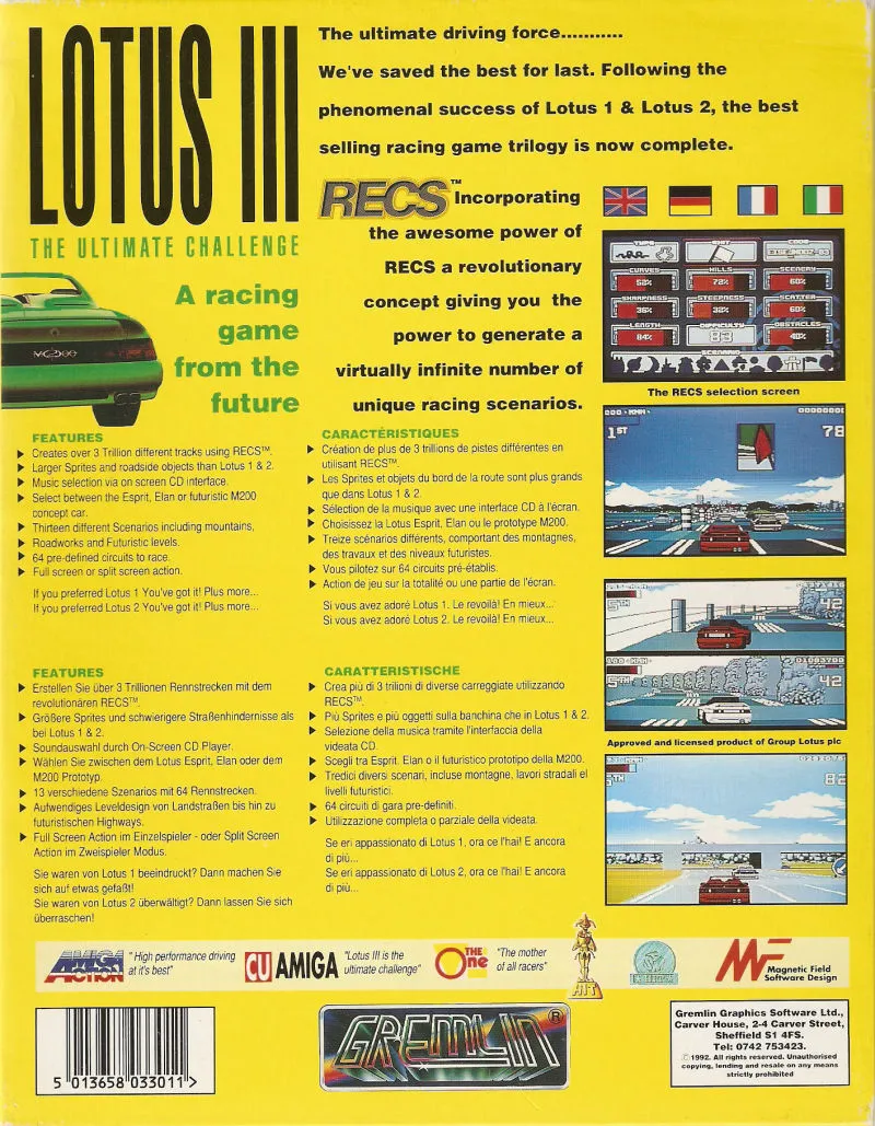 Lotus III: The Ultimate Challenge box back