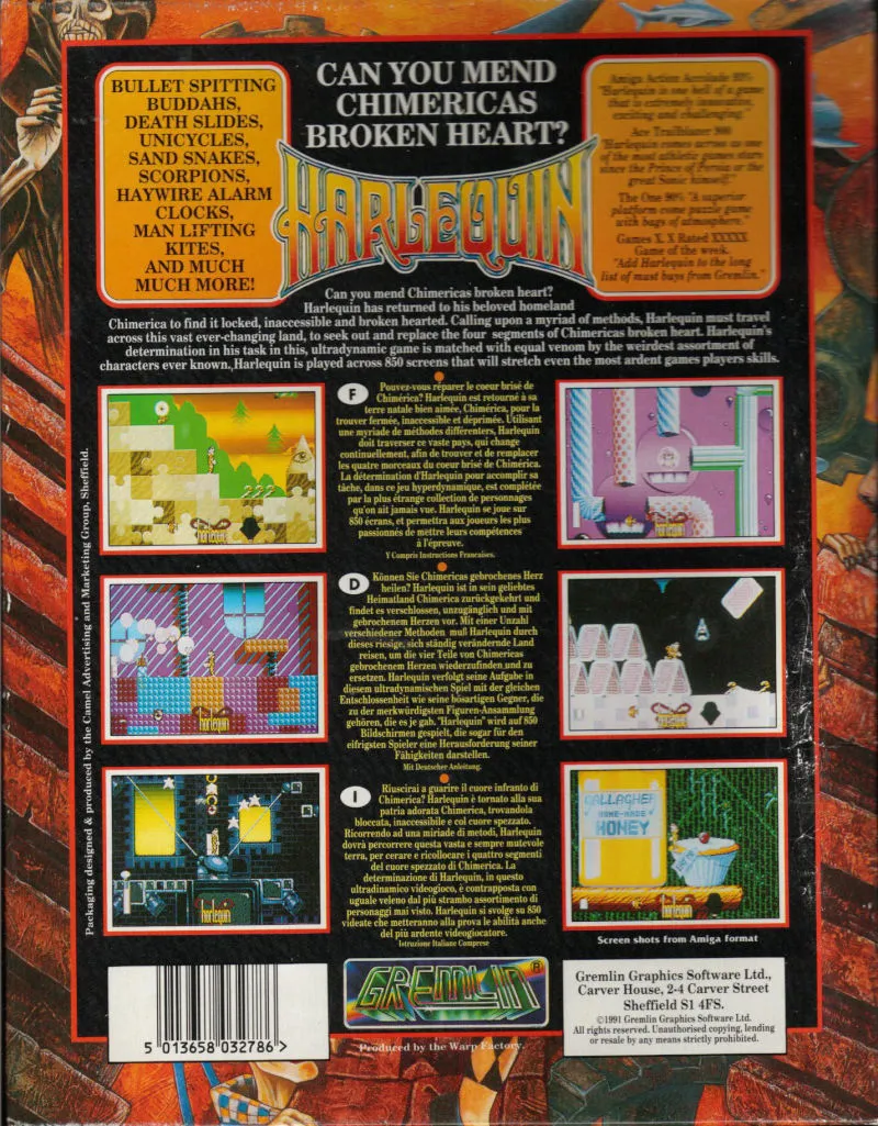 Harlequin box back