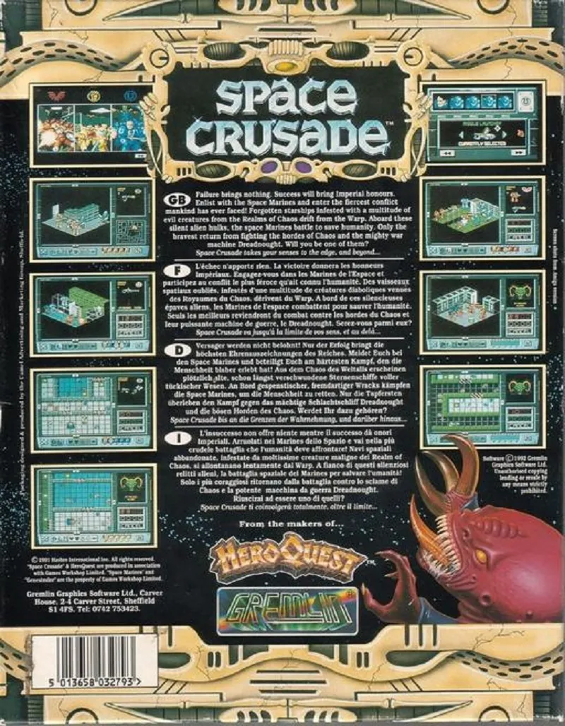 Space Crusade box back