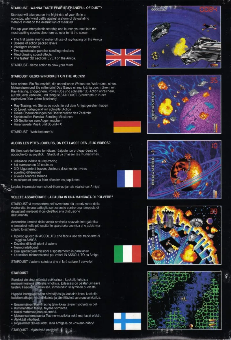 Stardust box back