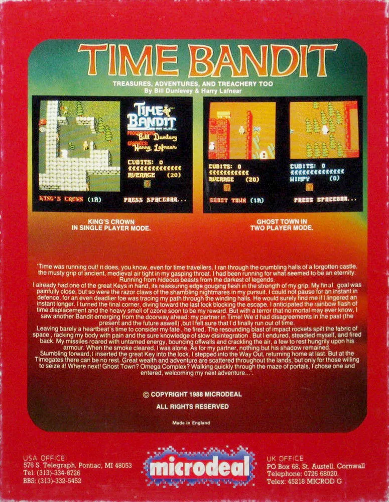 Time Bandit box back