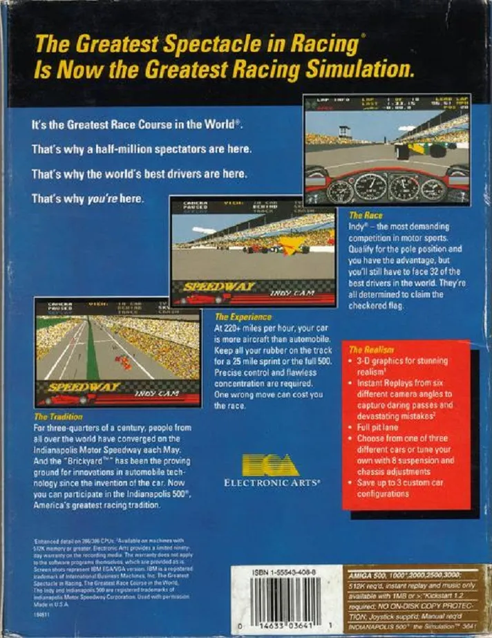 Indianapolis 500: The Simulation box back