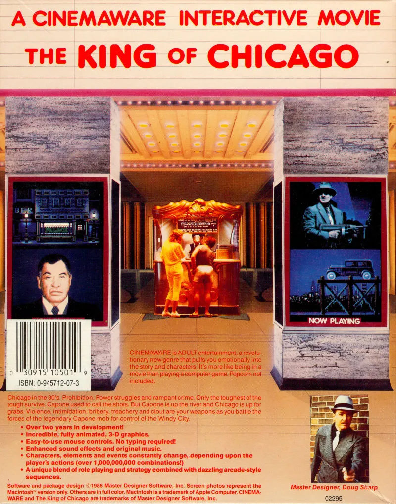 The King of Chicago box back
