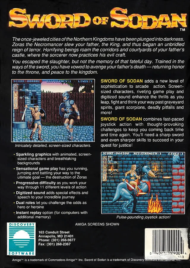 Sword of Sodan box back