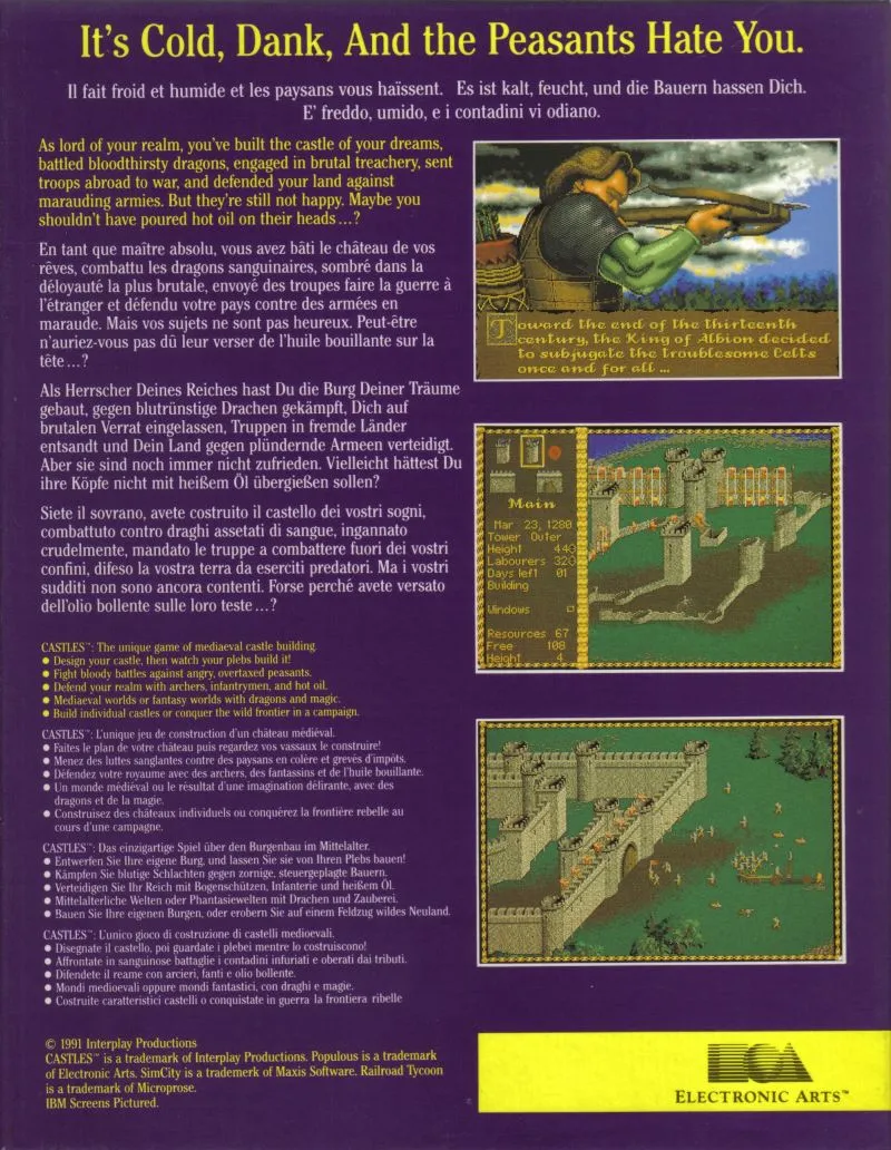 Castles box back