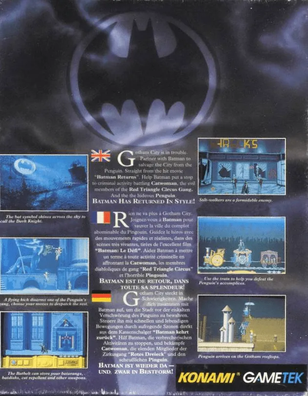 Batman Returns box back