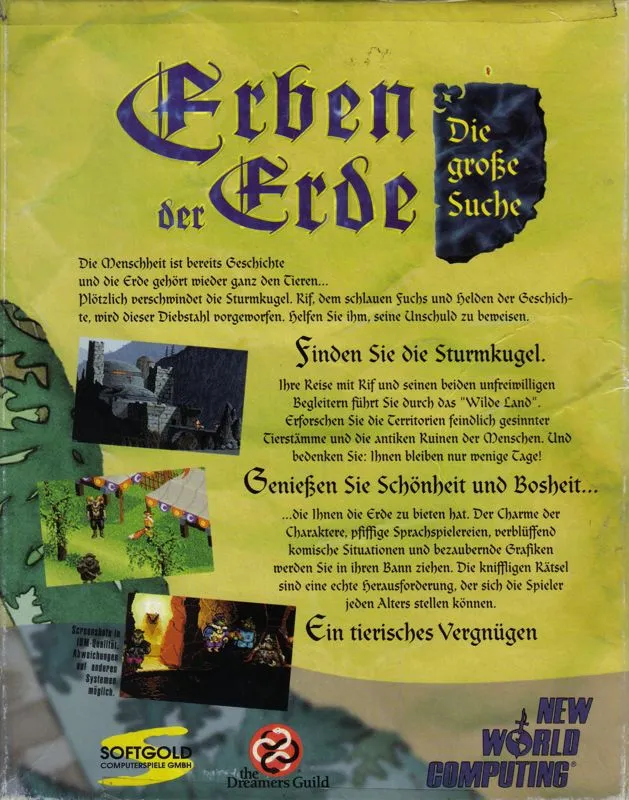 Erben der Erde: Die große Suche box back