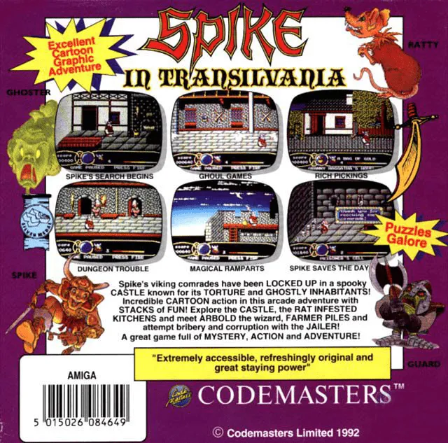 Spike In Transylvania box back