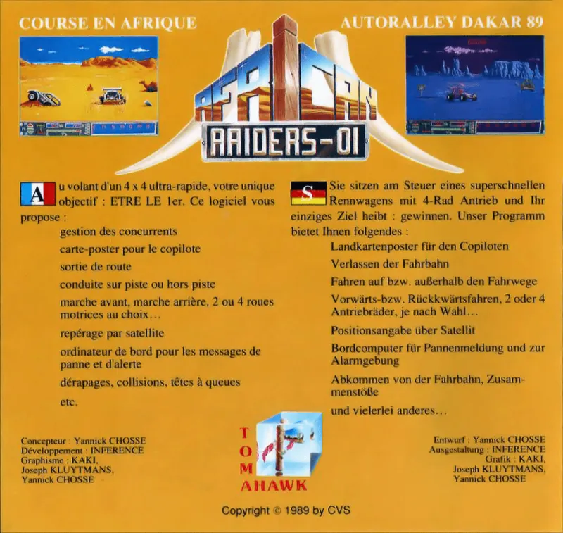 African Raiders: 01 box back