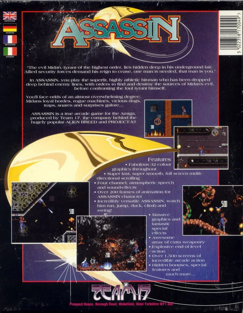 Assassin box back