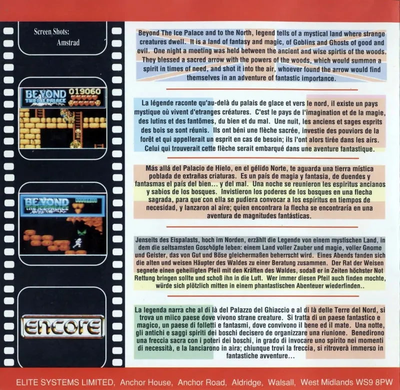 Beyond the Ice Palace box back