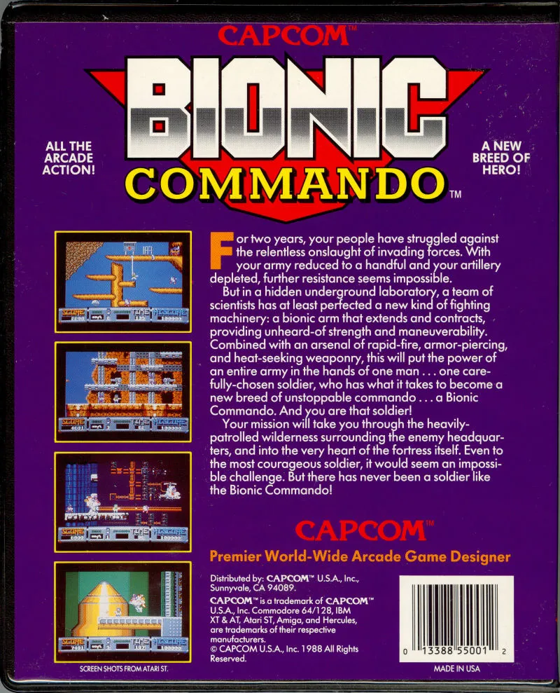 Bionic Commando box back