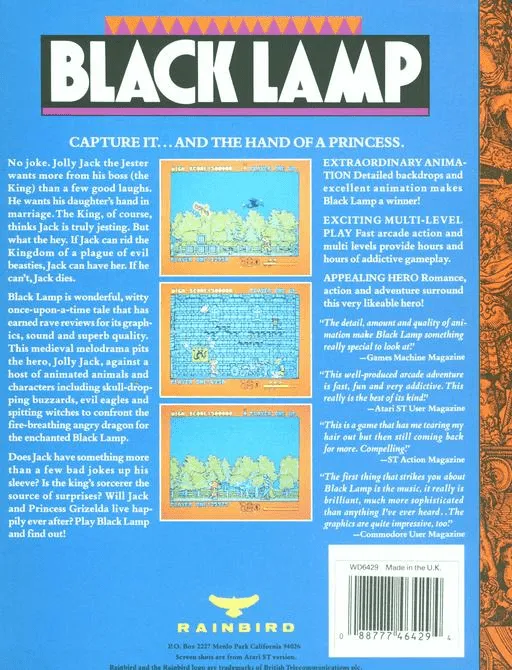 Black Lamp box back