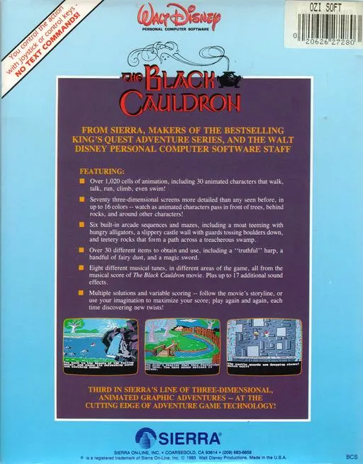 The Black Cauldron box back