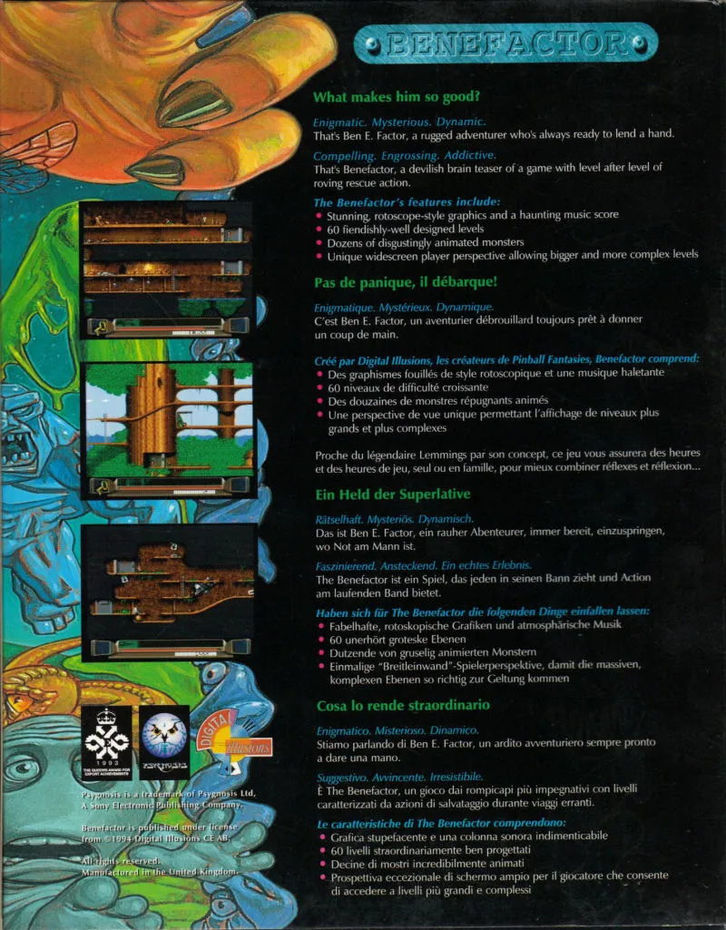 Benefactor box back