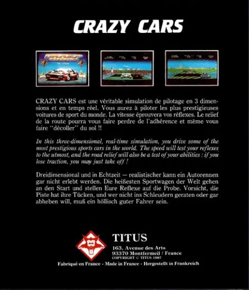 Crazy Cars box back