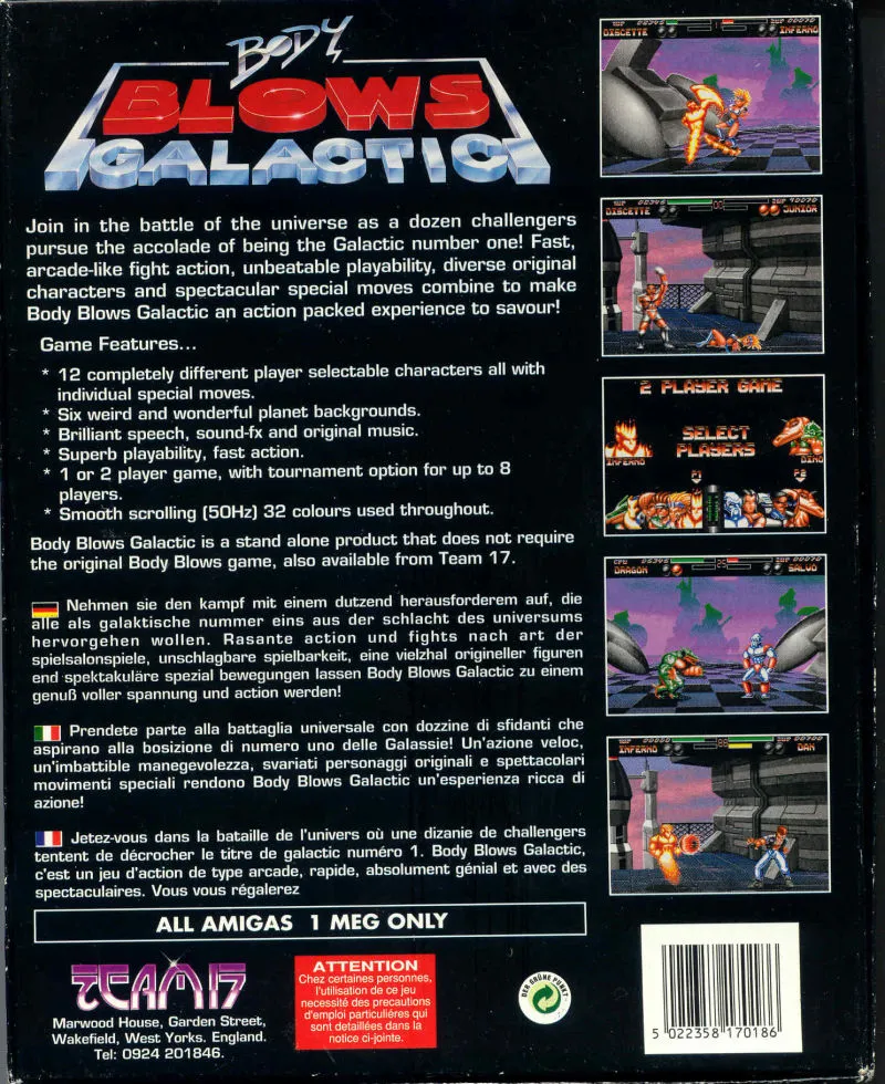 Body Blows Galactic box back