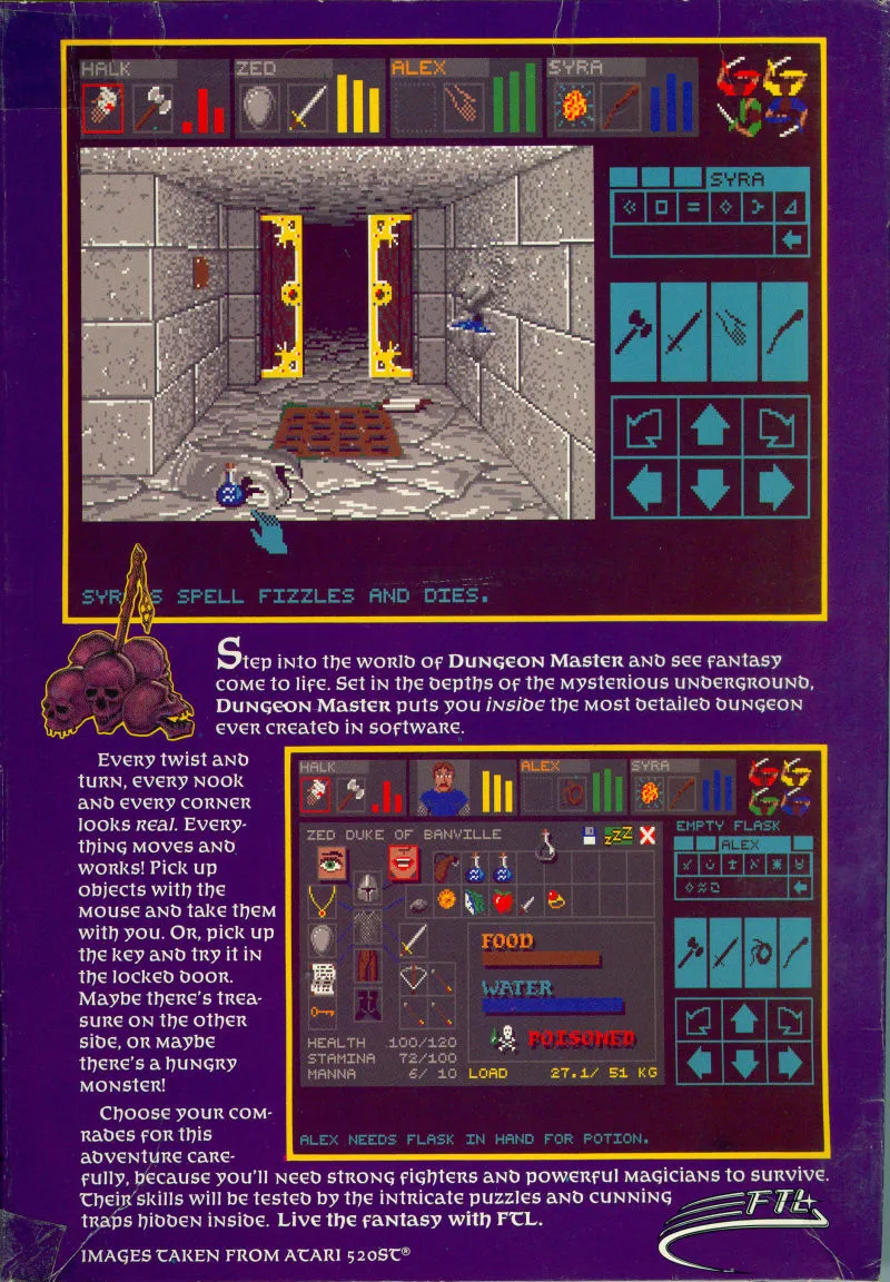 Dungeon Master box back