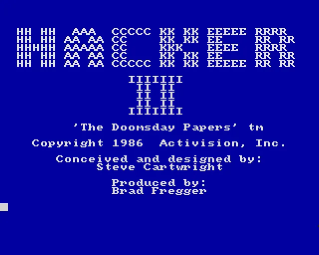 Hacker II: The Doomsday Papers screenshot