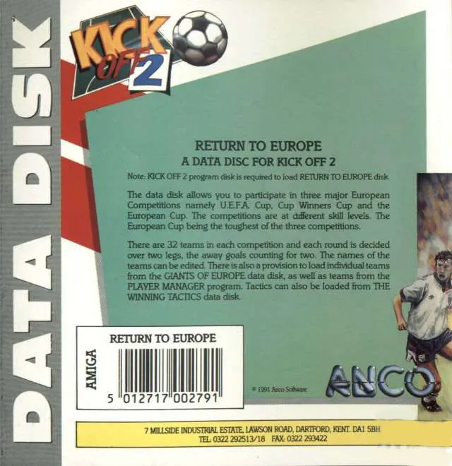 Kick Off 2: Return to Europe box back