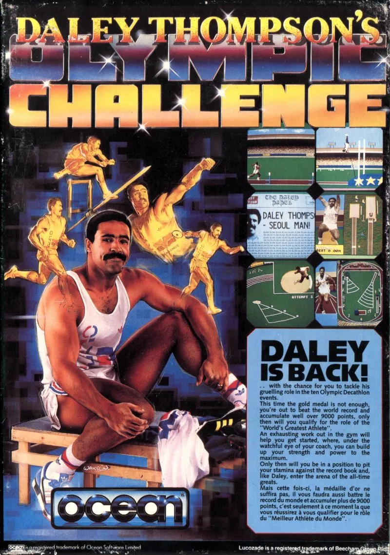 Daley Thompson's Olympic Challenge box back