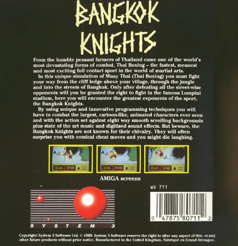 Bangkok Knights box back