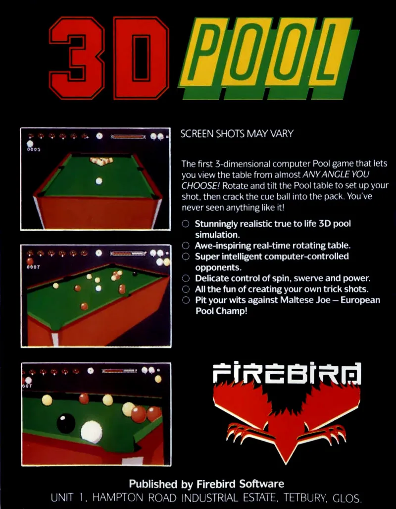 3D Pool box back