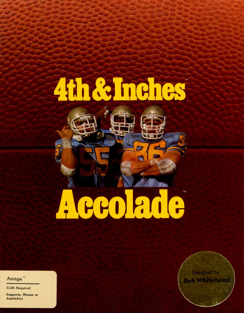 4th & Inches cover art for Commodore Amiga