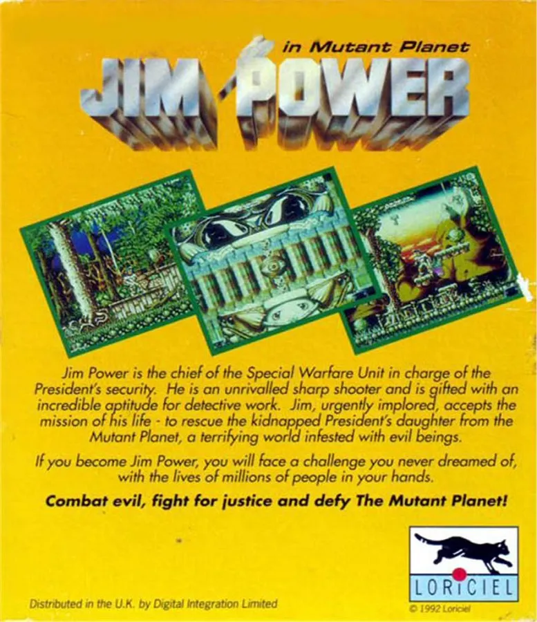 Jim Power in Mutant Planet box back