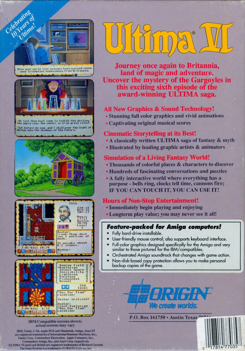 Ultima VI: The False Prophet box back