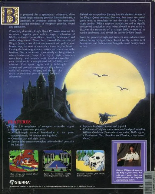 King's Quest IV: The Perils of Rosella box back
