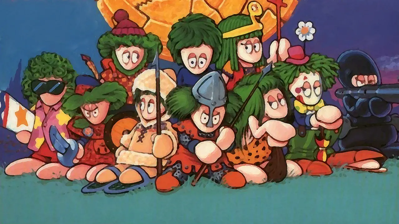 Backdrop artwork for Lemmings 2: The Tribes