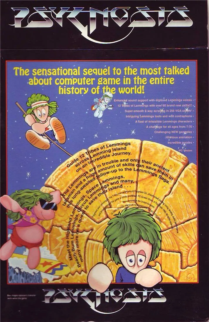 Lemmings 2: The Tribes box back