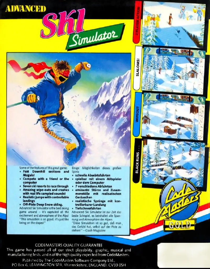Advanced Ski Simulator box back