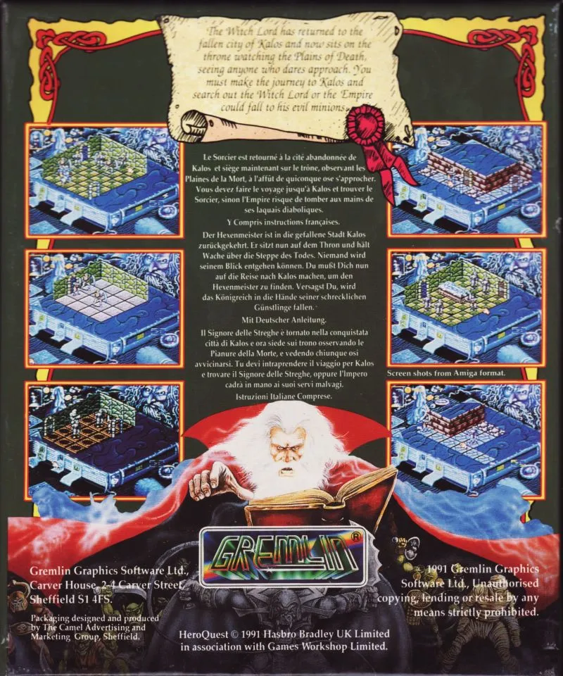 HeroQuest: Return of the Witch Lord box back