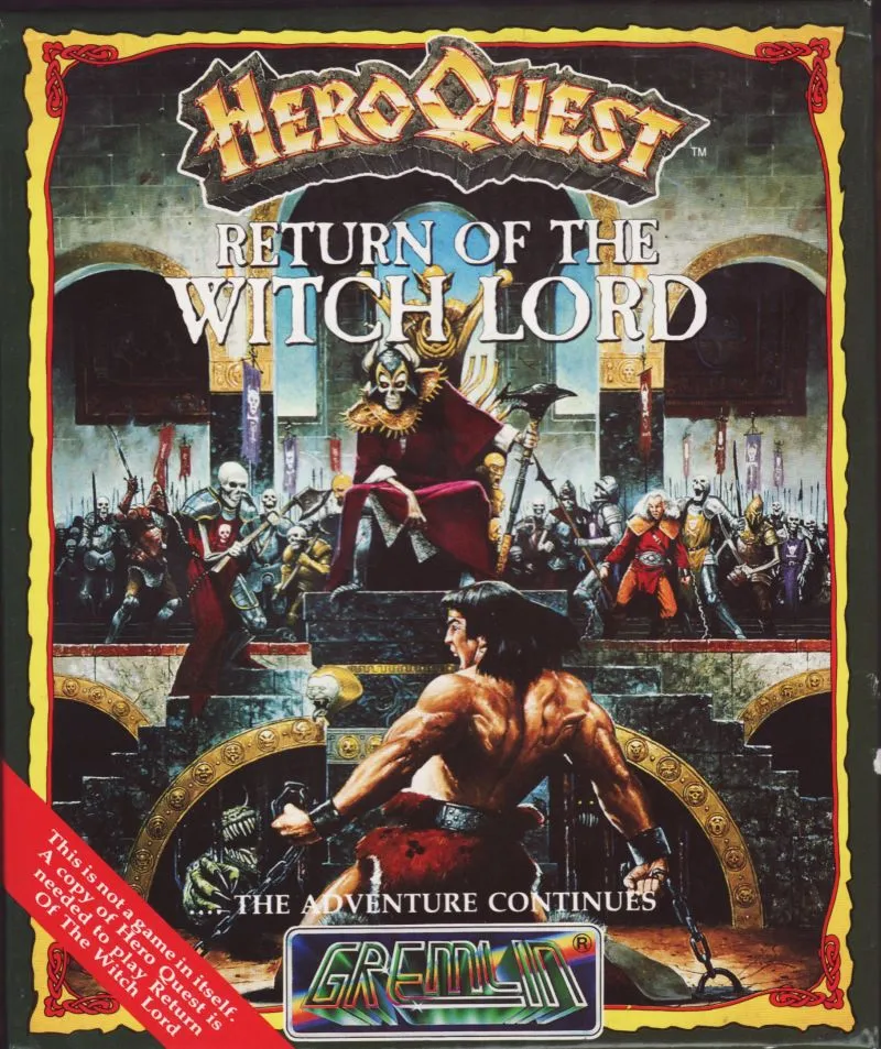 HeroQuest: Return of the Witch Lord cover art for Commodore Amiga