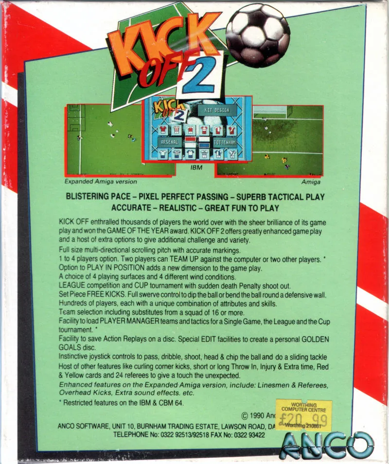 Kick Off 2 box back