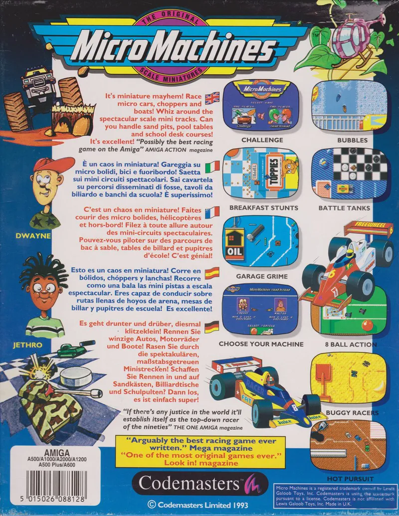Micro Machines box back