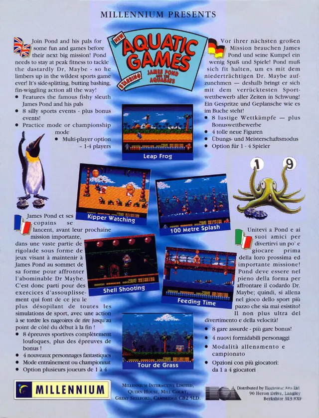 The Aquatic Games: Starring James Pond and the Aquabats box back