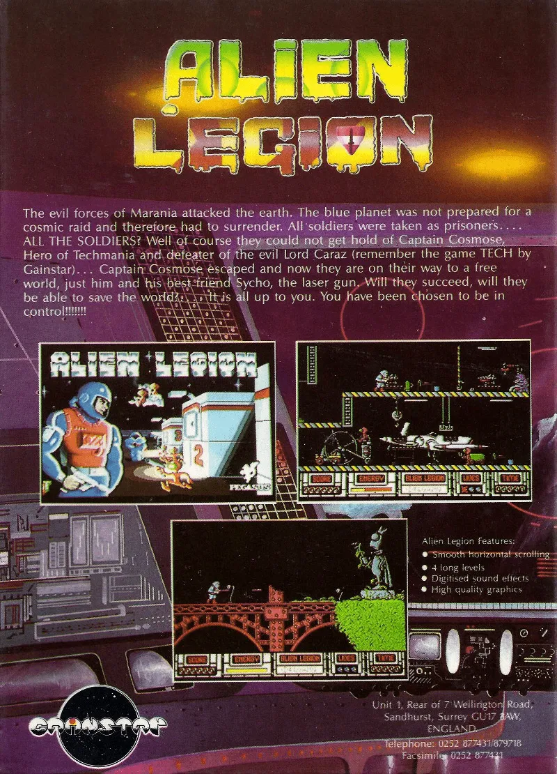 Alien Legion box back