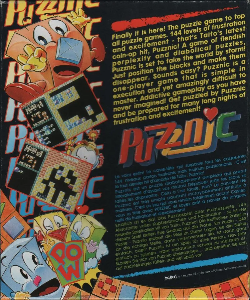 Puzznic box back